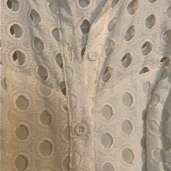 Urban Outfitters White Collared Button Up Dress - Picture 4 of 5